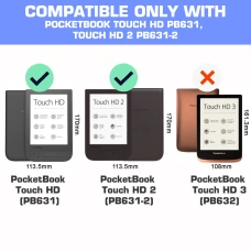 Калъф GARV Premium за Pocketbook Touch HD 631, Кафяв