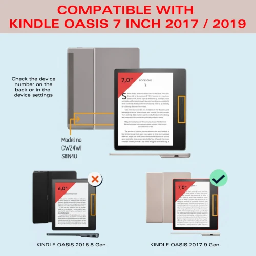 Калъф Origami за Kindle Oasis 7", Черен