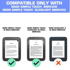 Калъф за Nook Simple Touch/Glowlight с магнитно закопчаване, Черен