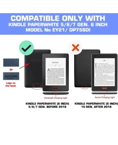 Калъф Smart за Kindle Paperwhite, Черен