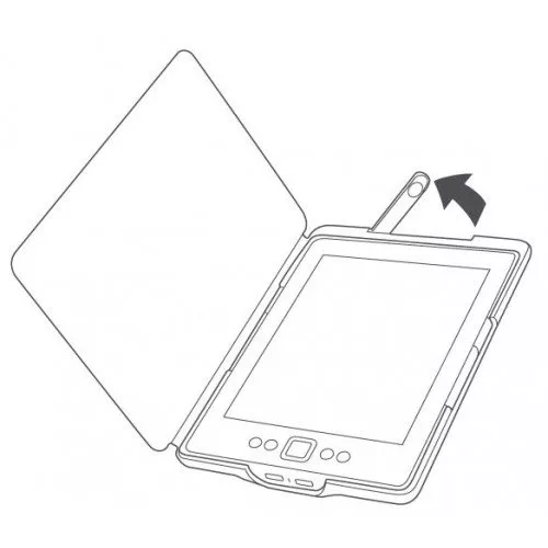 Калъф за Kindle 4/5 с вградена лампичка, Лилав Калъф за Kindle 4/5 с вградена лампичка, Лилав