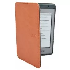 Калъф за Kindle 4/5 с вградена лампичка, Кафяв