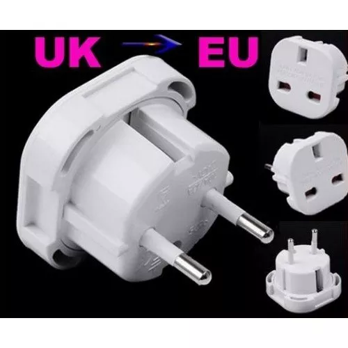 Зарядно устройство, EU към UK plug, Бял