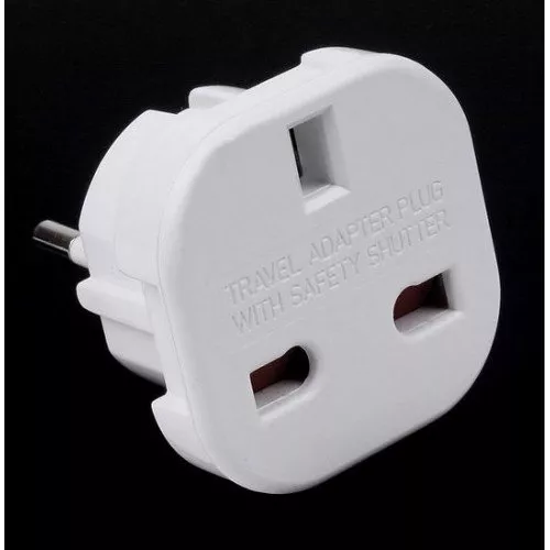 Зарядно устройство, EU към UK plug, Бял