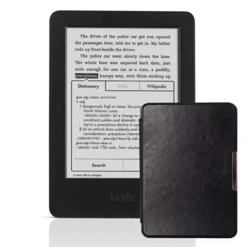 Kindle Glare 6 (2014), WiFi, 7th Gen, Черен + Калъф Premium