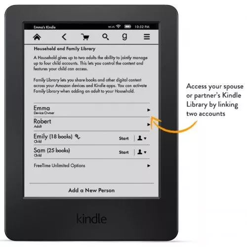 Kindle Glare 6 (2014), WiFi, 7th Gen, Черен + Калъф Premium