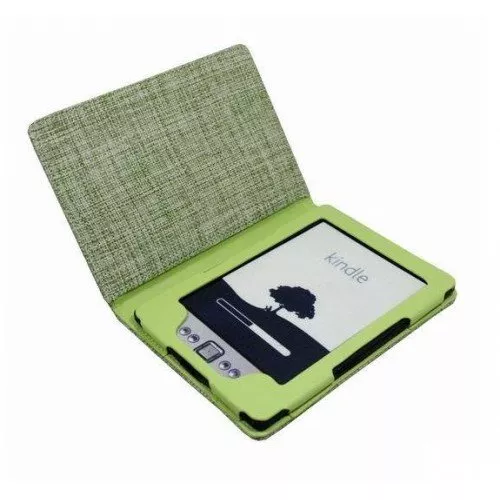 Калъф от лен за Kindle 4/5, Зелен