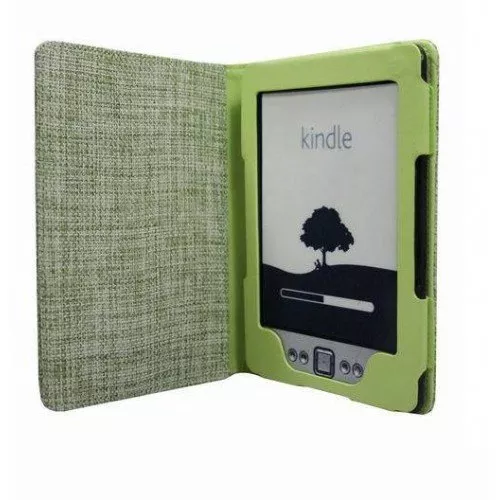 Калъф от лен за Kindle 4/5, Зелен