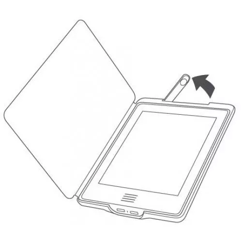 Калъф за Kindle Touch с вградена лампичка, Лилав