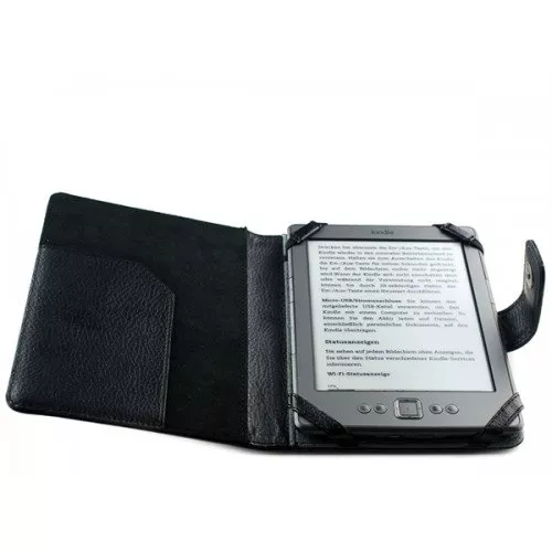 Калъф за Kindle 4/5, Kindle Glare 2014 и Kobo Touch с магнитно закопчаване, Черен