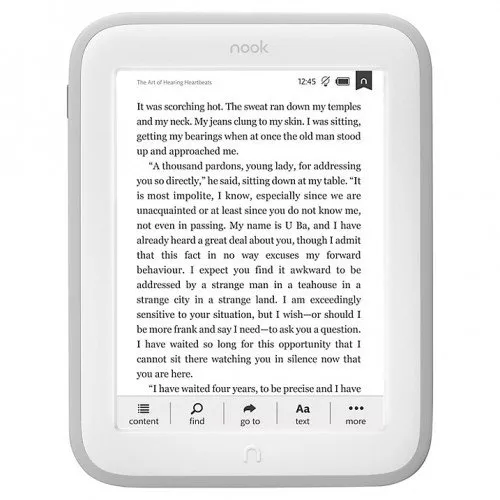 Nook GlowLight, Wi-Fi, 212 ppi, Бял