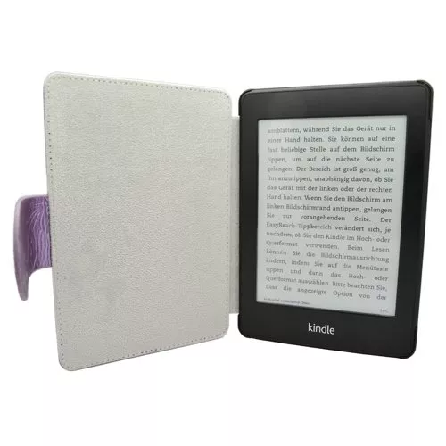 Калъф за Kindle Paperwhite с щампи на пеперуди, Лилав