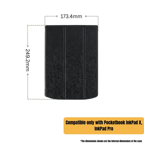 Калъф GARV Slim за Pocketbook InkPad X/Pro, Черен
