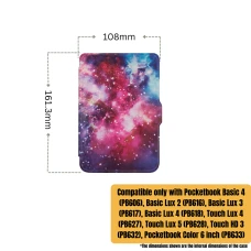 Калъф GARV Slim за PocketBook Basic Lux 2, Galaxy Illusion